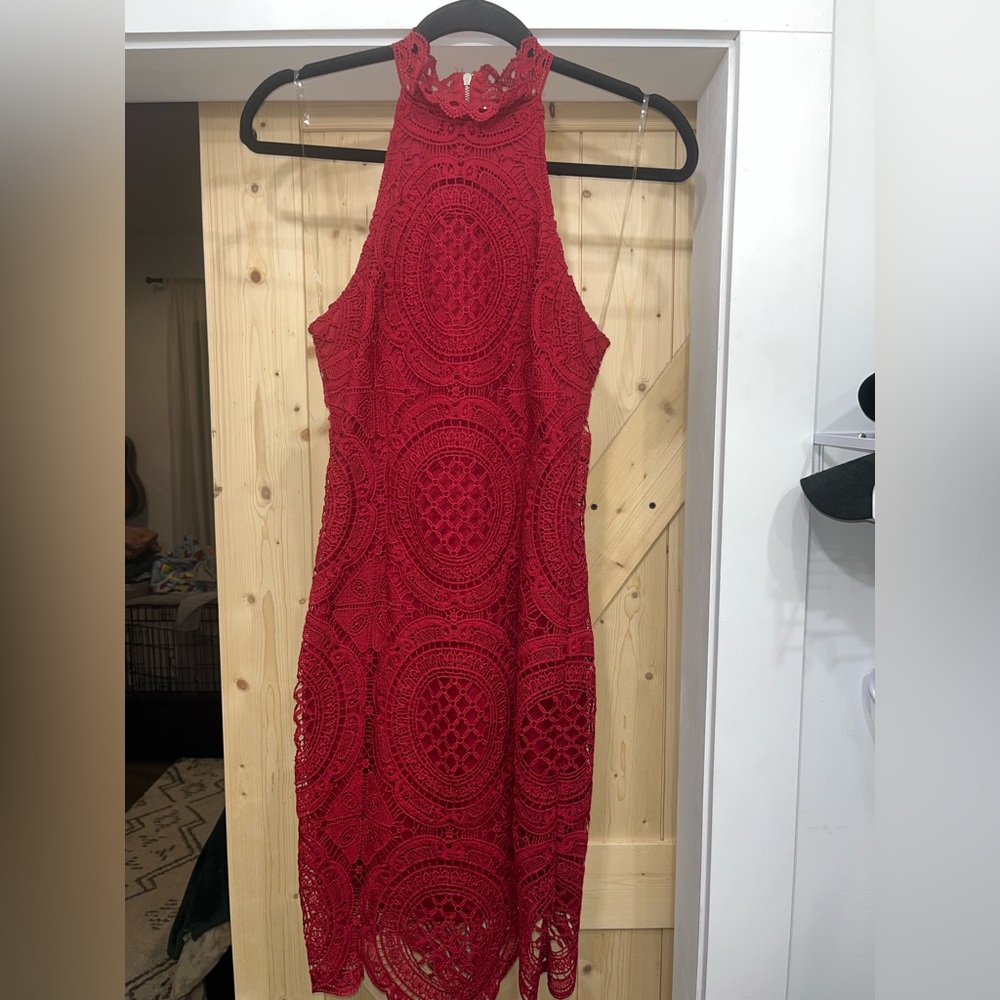 Charlotte Russe Red Lace Dress